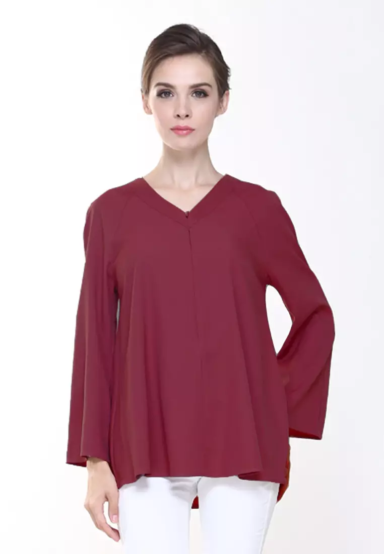 Vivi Top in Maroon