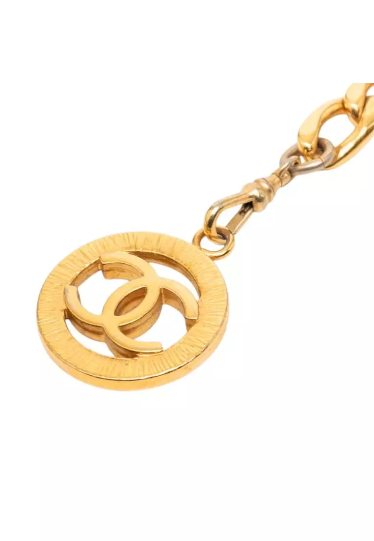 Pre-Loved Chanel Cc Gold Plated Chain Link Station Belt