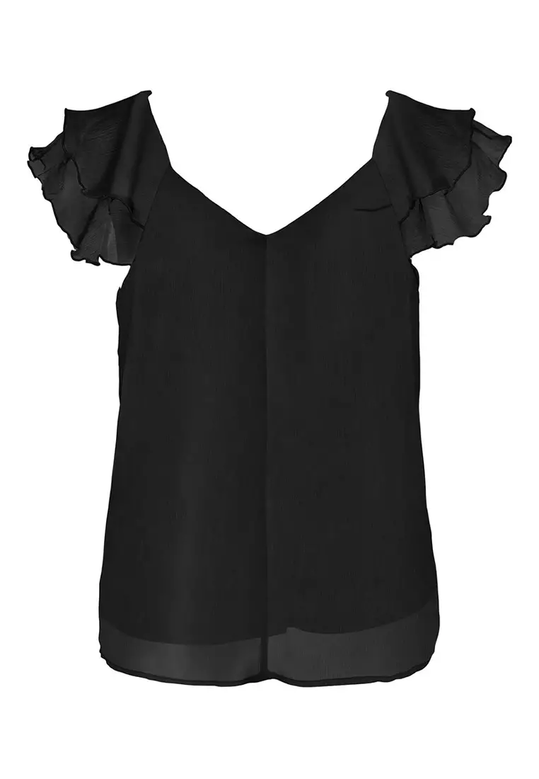 Onlasta Cap Sleeve V-Neck Top