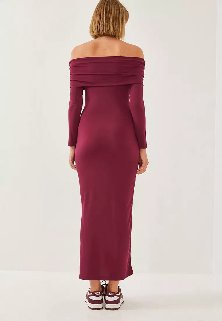 Women's Madonna Collar Long Dress 374 60351137