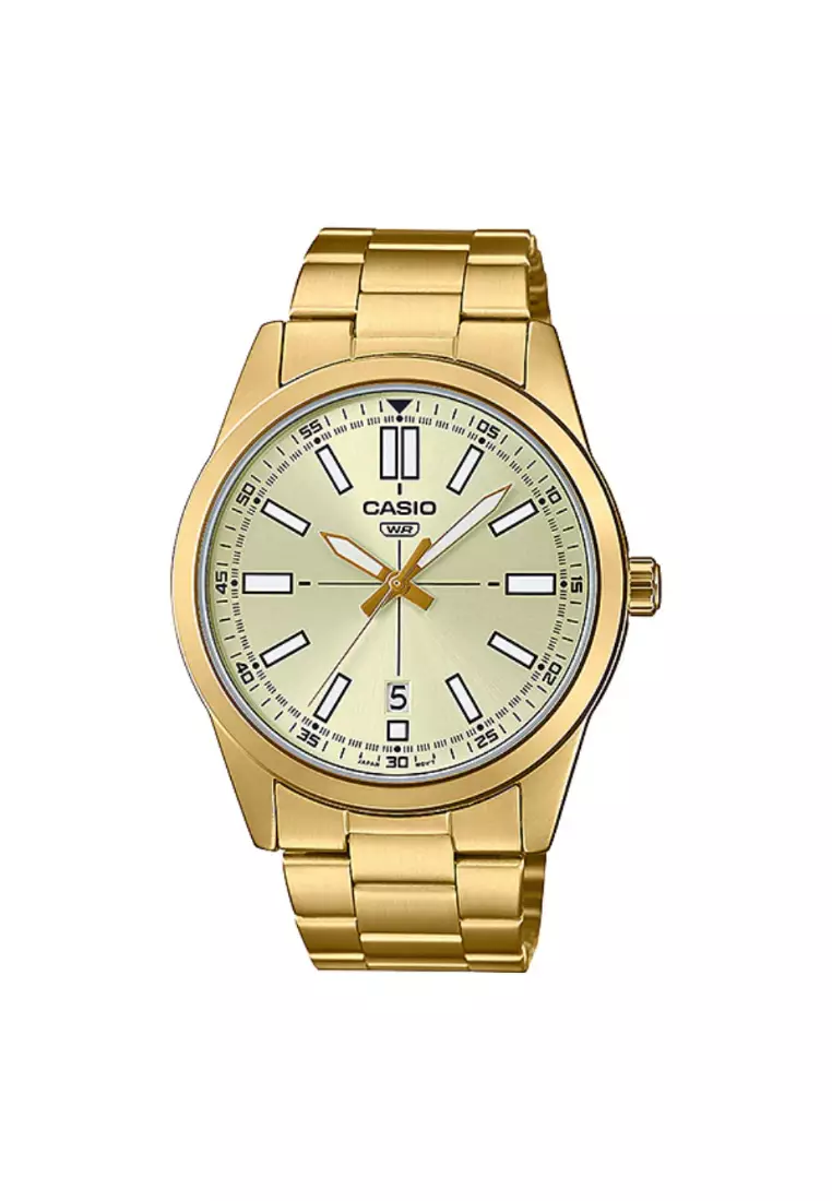 Casio gold stainless steel watch sale