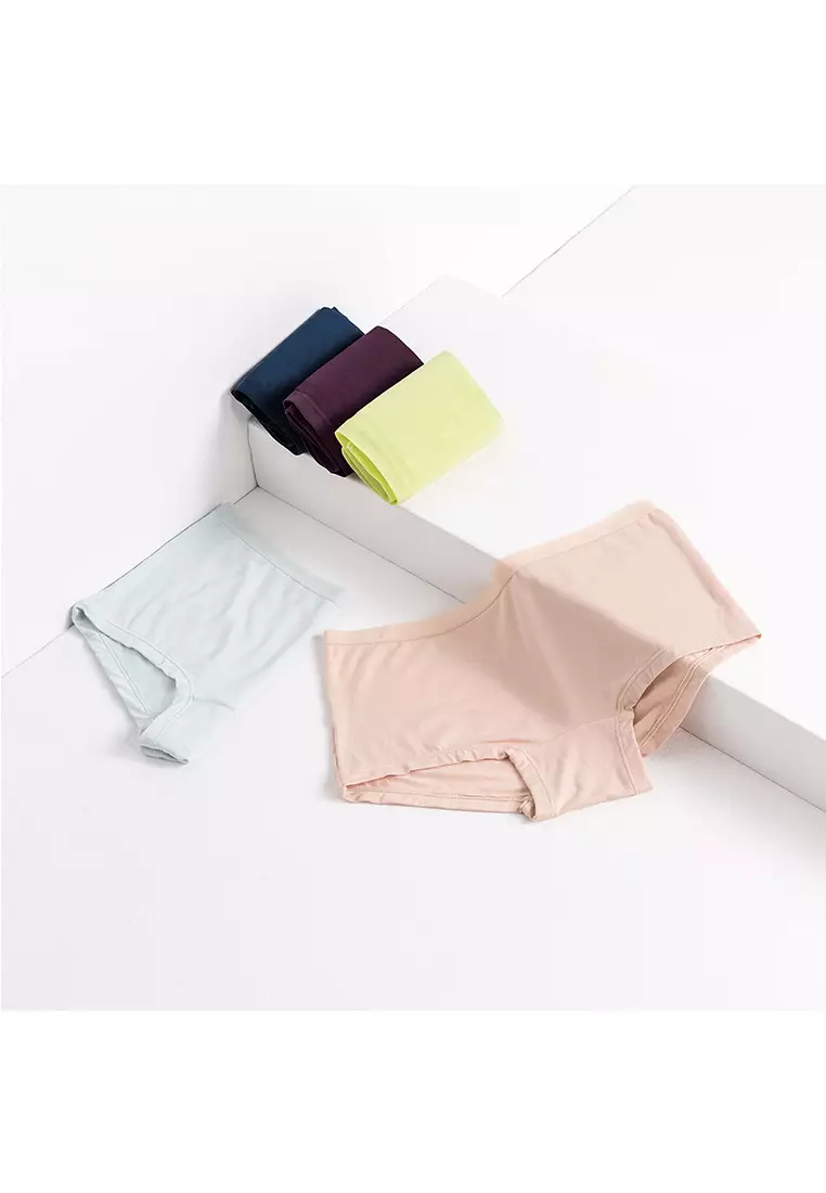 Panty Pack Natural Bamboo Fiber Women Basic Boxshorts S25-73167MX4