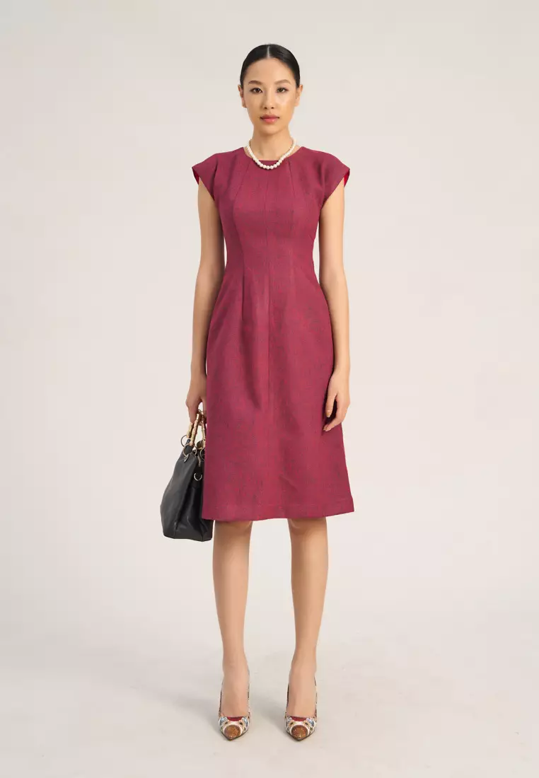 Magenta Midi Dress