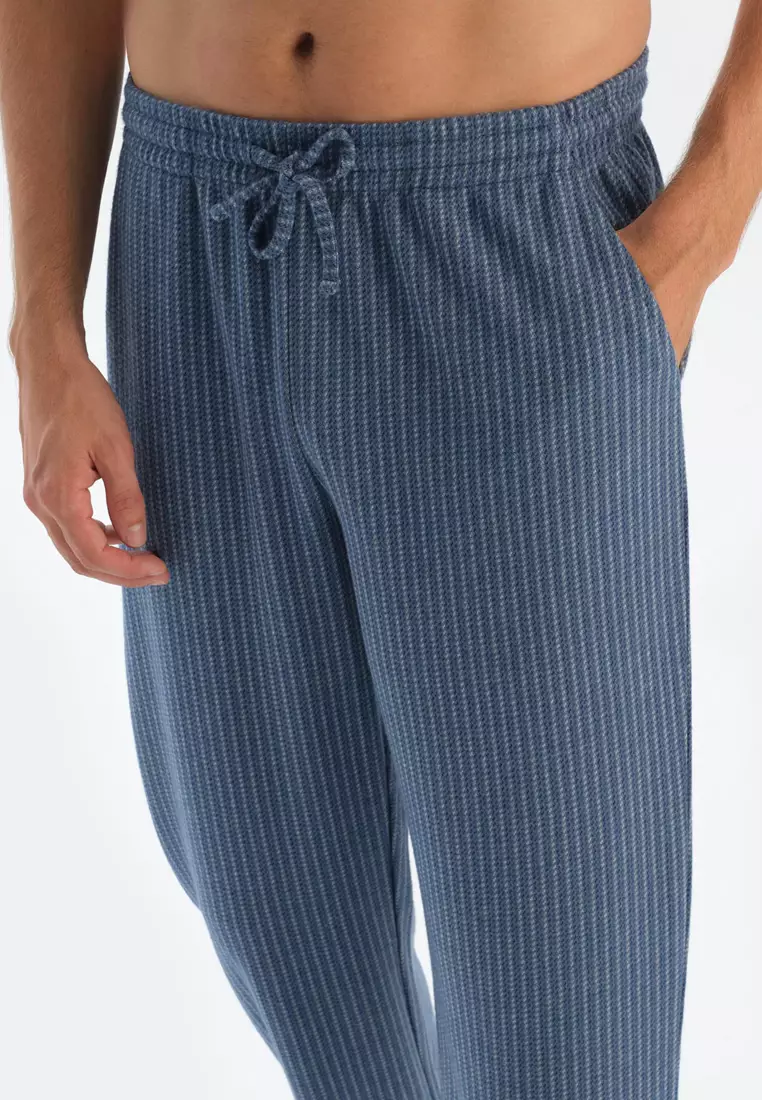 Indigo Trousers, Striped, Regular Fit, Sleepwear for Men