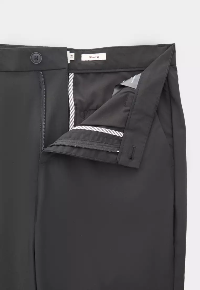 Ink Grey Slim Fit High Stretch Trousers