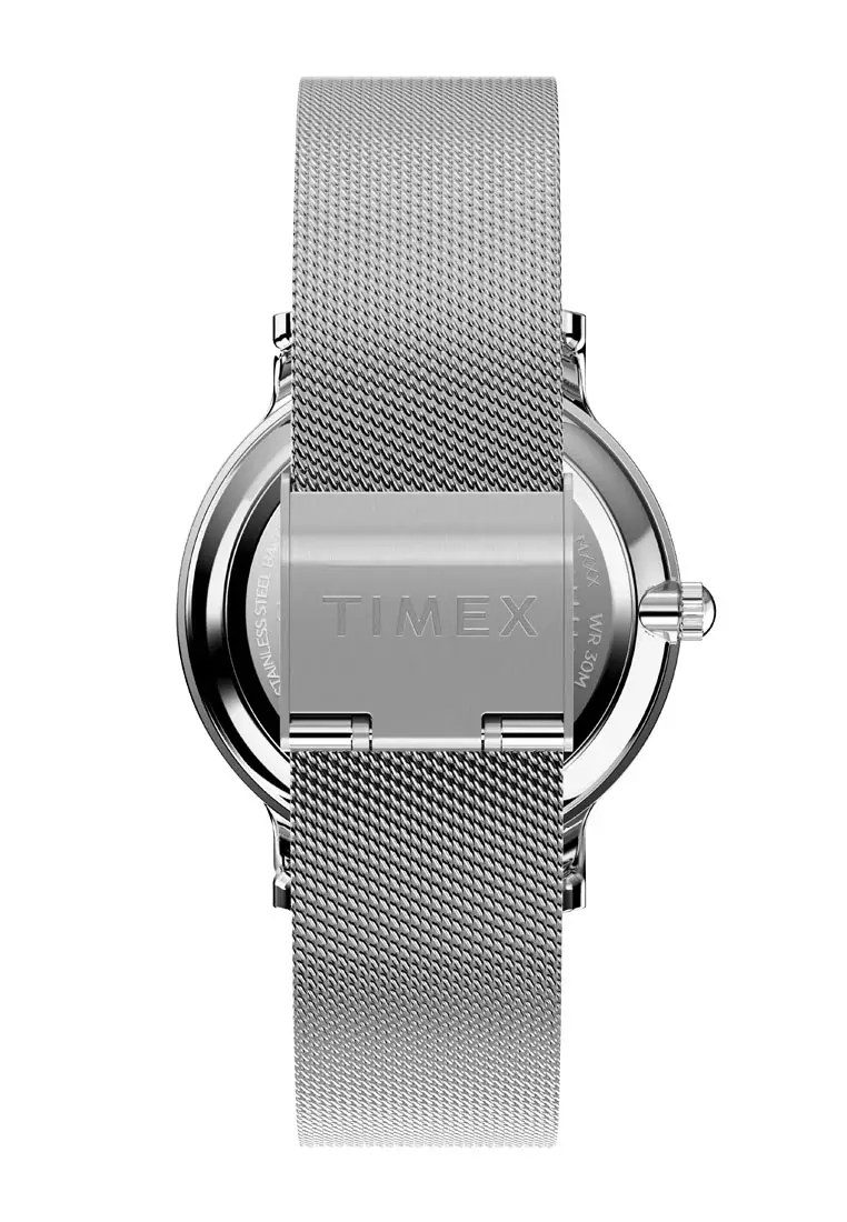 Timex Transcend Silver Stainless Steel Analog Quartz Watch For Women TW2W19100