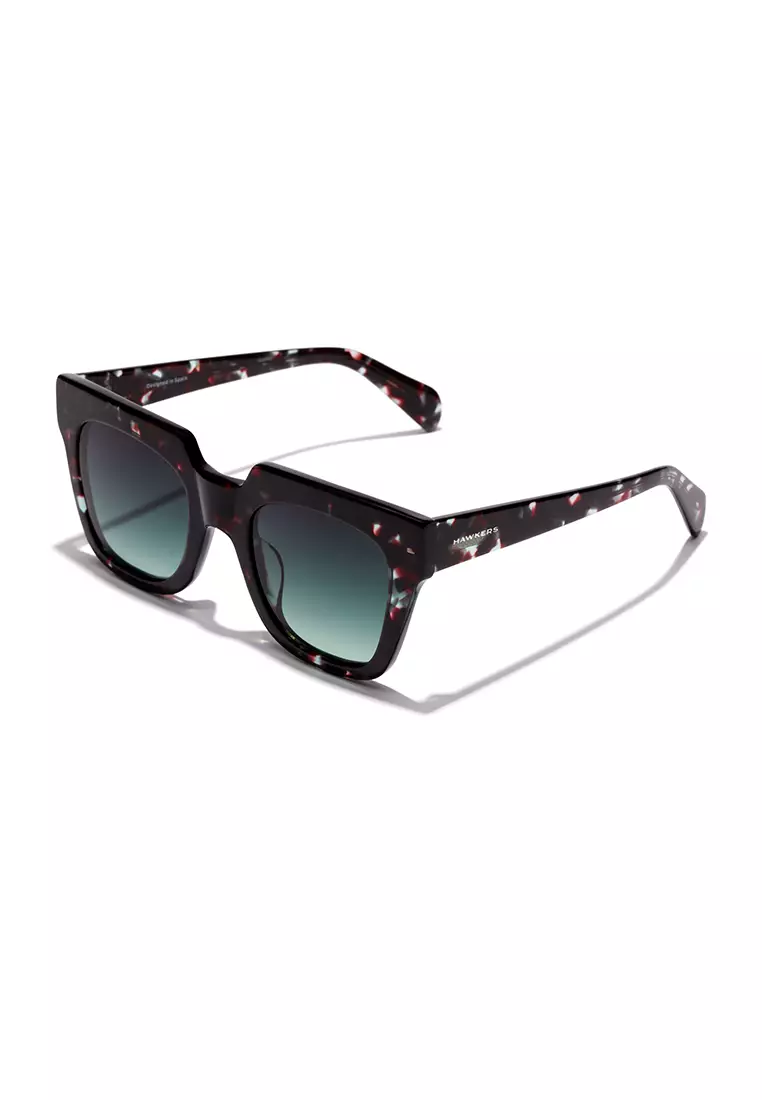 HAWKERS Green Havana Forest Row X  Sunglasses For Women, Female. Official Product Designed In Spain