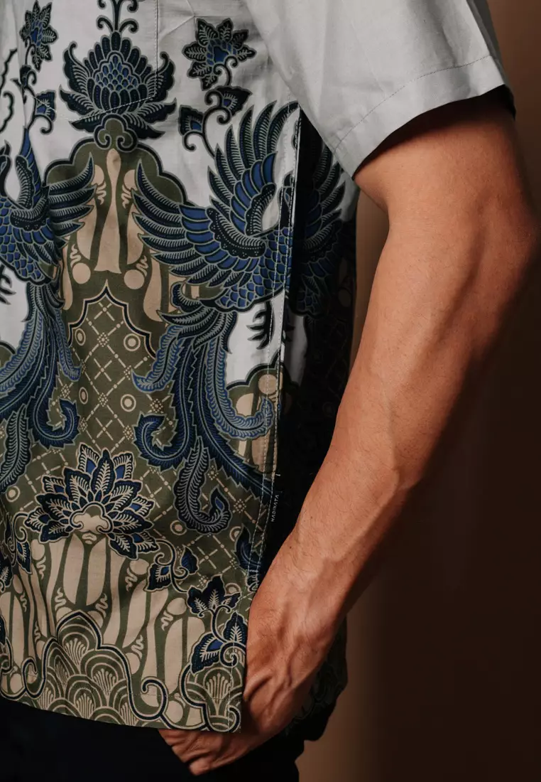 Hadinata Batik Premium Pria Kemeja Pendek Superfine Rakha Rikha