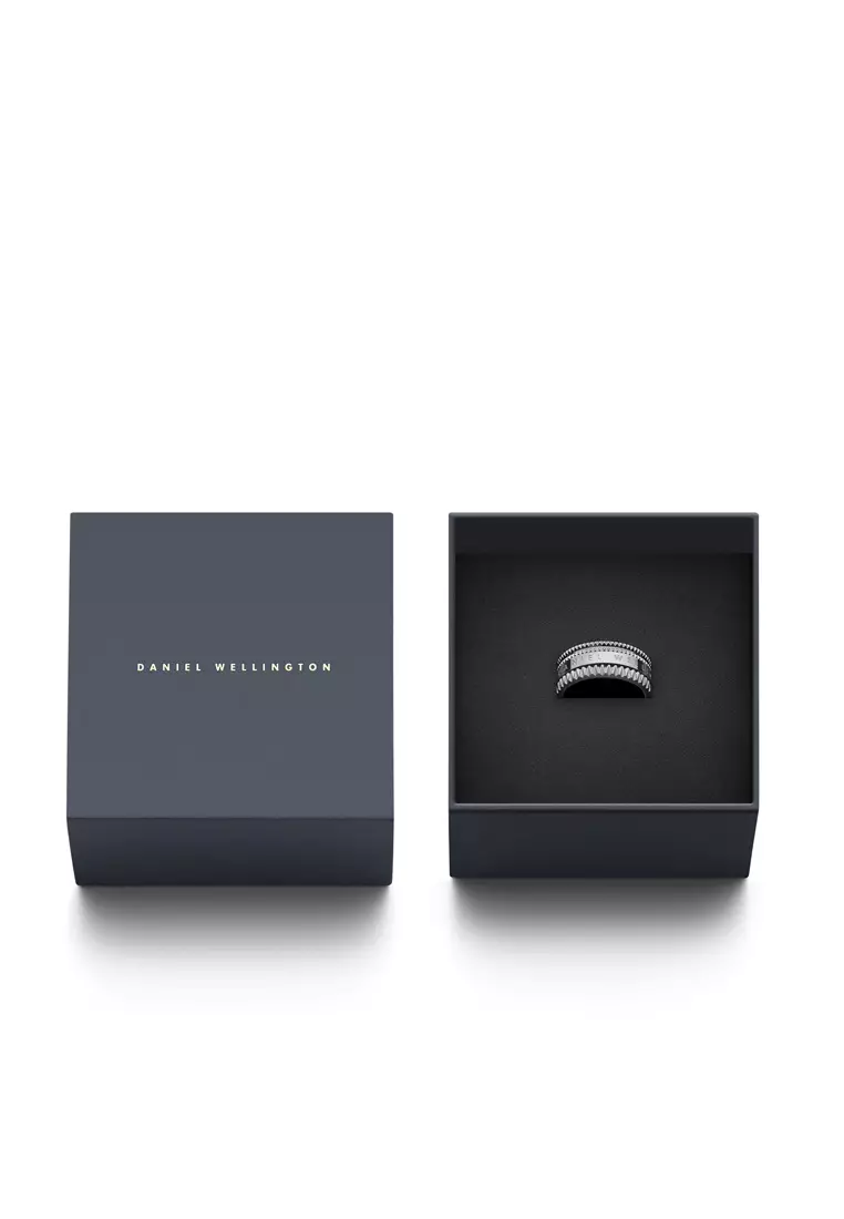 Elevation Ring Sliver - Unisex Ring - Couple Rings - Stainless steel Enamel Ring for Women and Men - DW Official