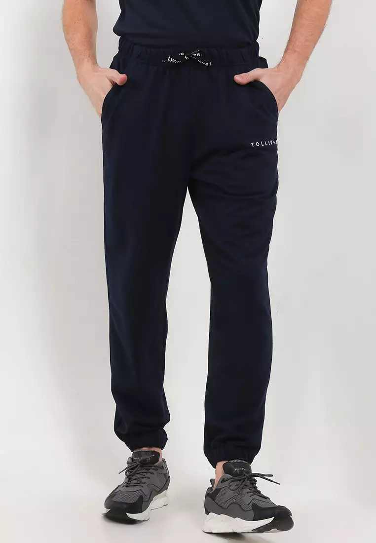 Side pockets elastic cuffed casual jogger pants hot sale