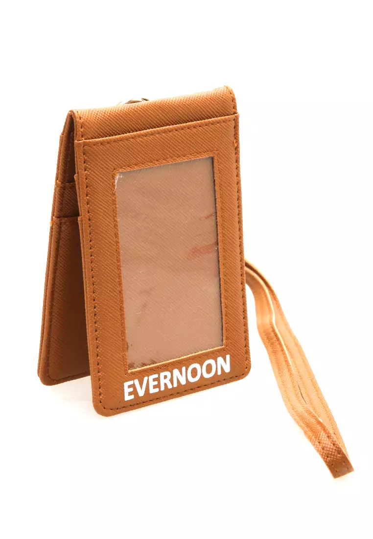 Azka Card Holder Two Side Bentuk Simple dan Minimalis - Coklat Muda