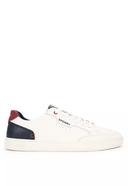 Men's Crew 90 Leather Sneakers Off White Navy Red