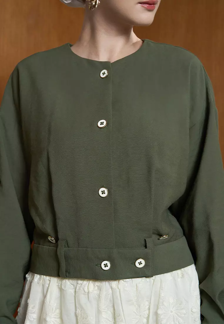 Kami Kaia Plain Top Dark Green