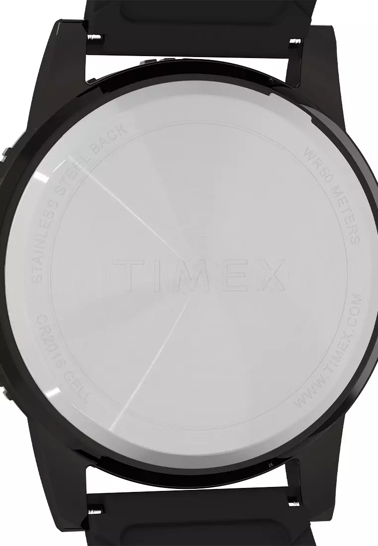Timex Expedition Ridge Black Silicone Analog Quartz Watch For Men TW4B32200