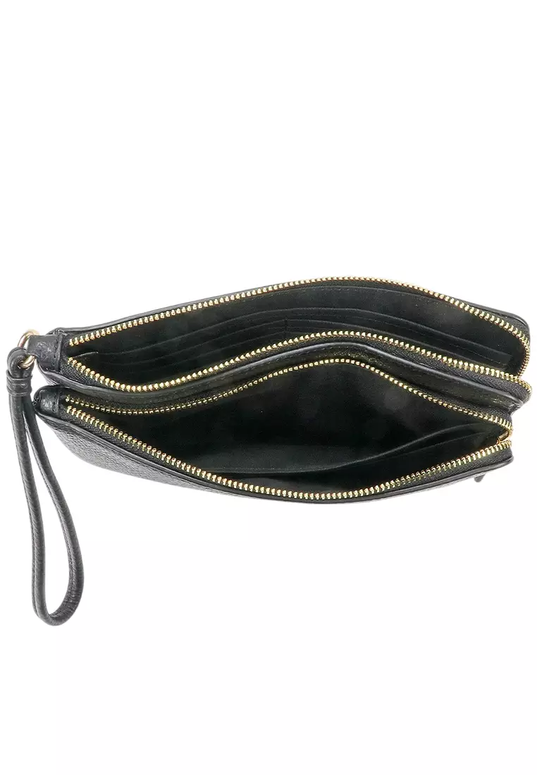 Double Zip Wallet - Black