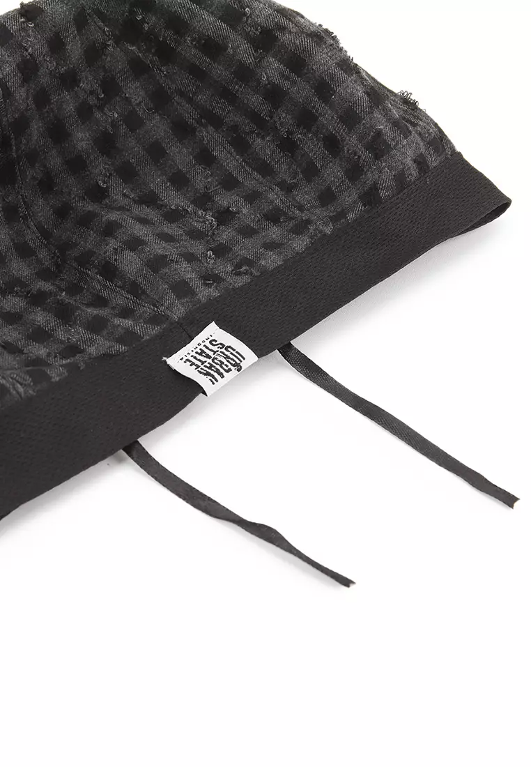 Ripped Checkered Beret