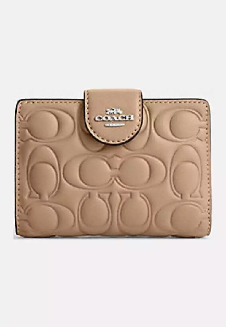 Jual Coach Coach Medium Corner Zip Wallet With Signature Leather