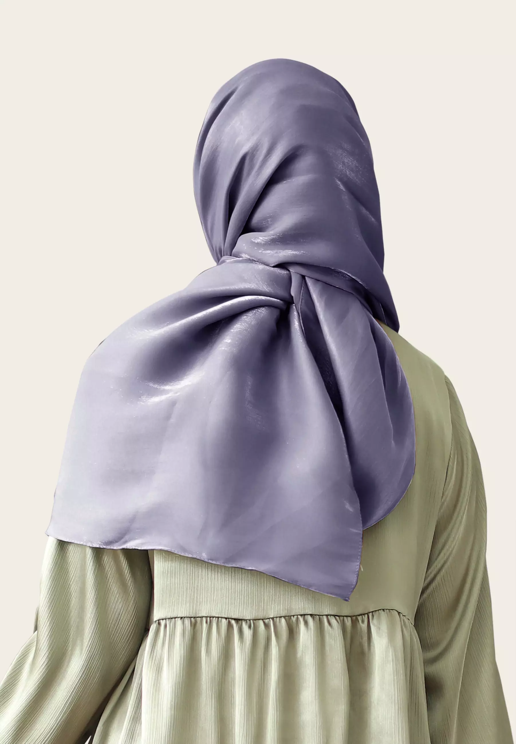 Hijab Pashmina Shimmer Silk Premium - Dark Lilac
