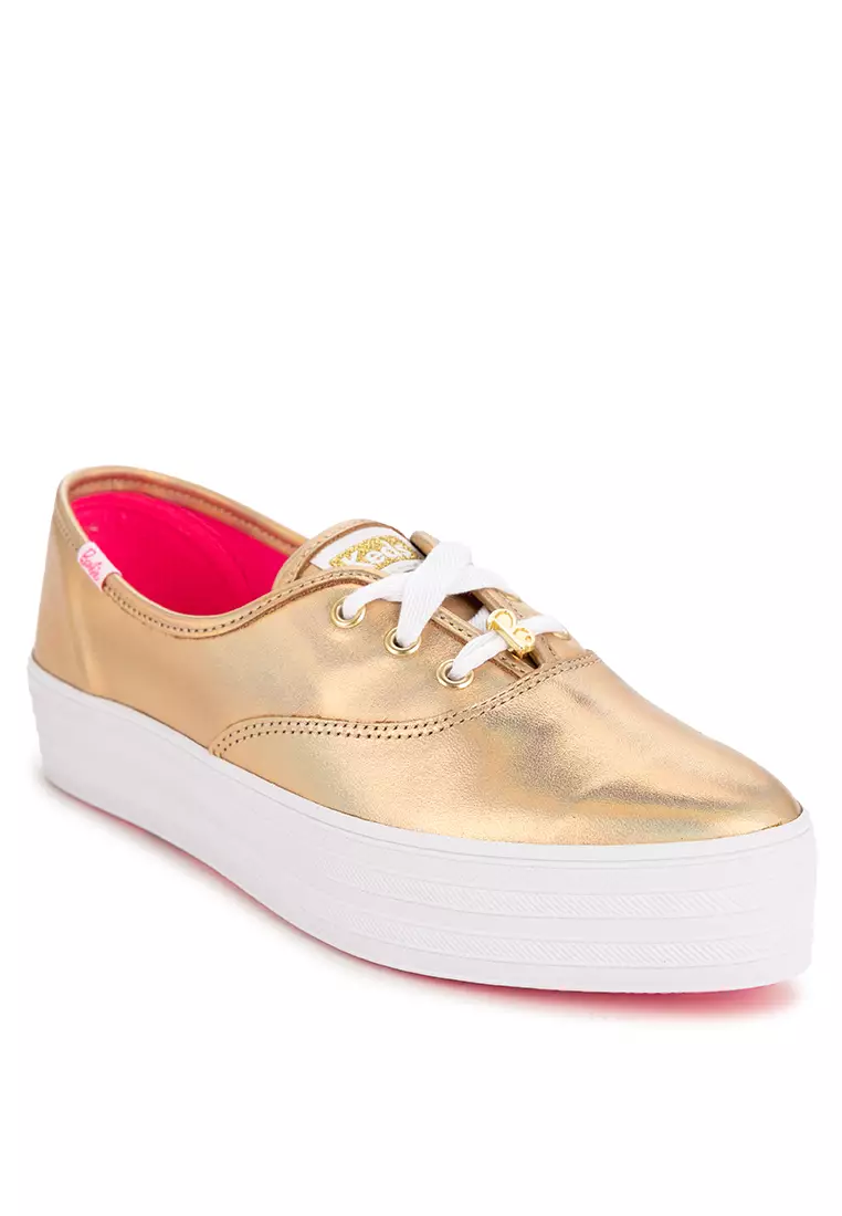 Discount on Keds  shoes - SKU: Barbie Keds Point Metallic Leather