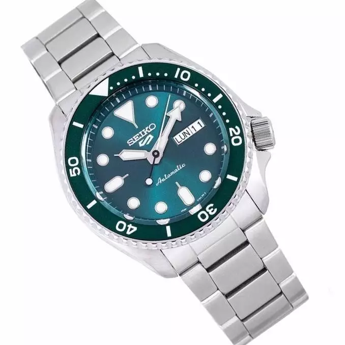 Seiko SRPD61K1 Silver Dasar Hijau Cowok