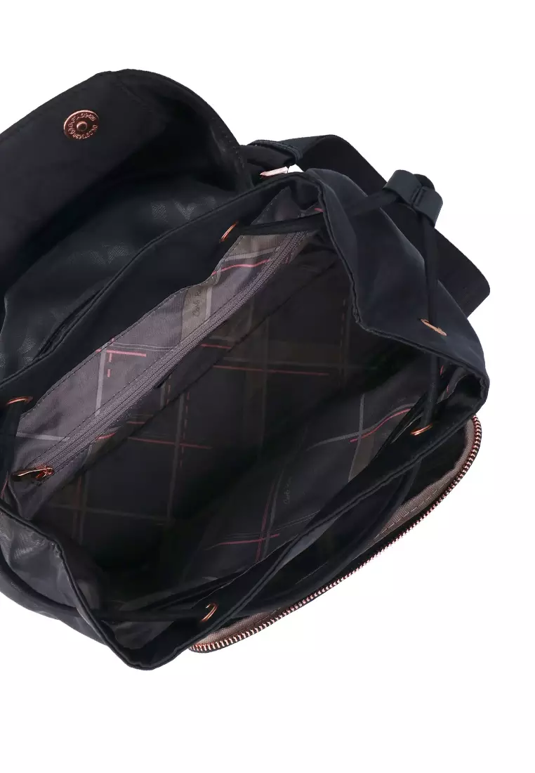Black Carlo GEO Nylon Backpack