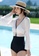 YG Fitness black and white Elegant Low V Colorblock One Piece Swimsuit 403CEUS3E7A95DGS_4
