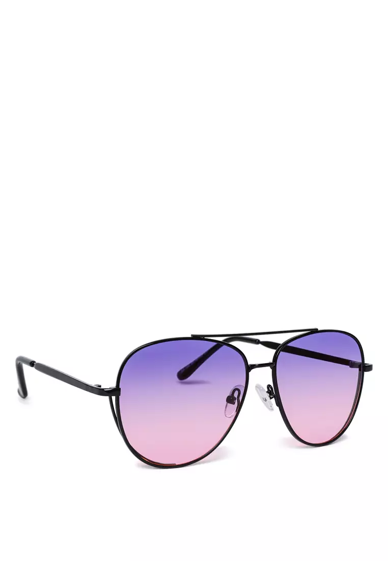 Purple tinted aviator sunglasses outlet