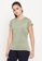 Clovia green Clovia Comfort-Fit Active T-shirt in Olive Green 08CABAA3AEE61EGS_3