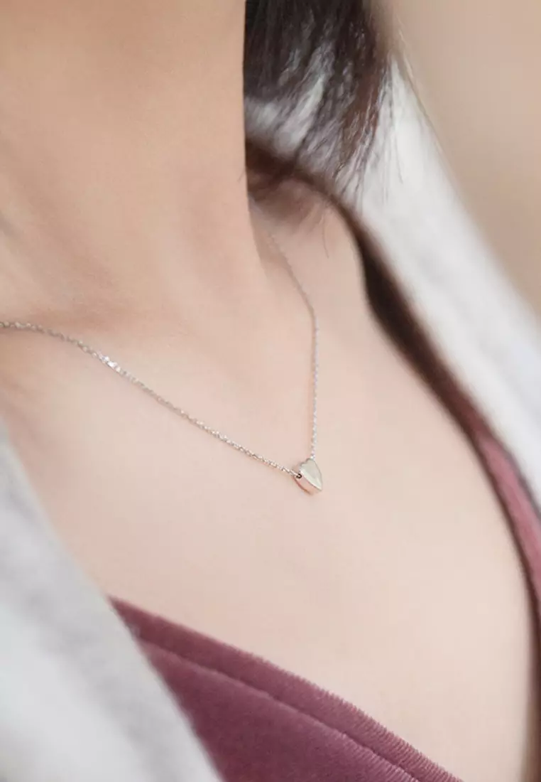 CELOVIS - Desiree Heart Shape Necklace + Bracelet Jewellery Set in Silver