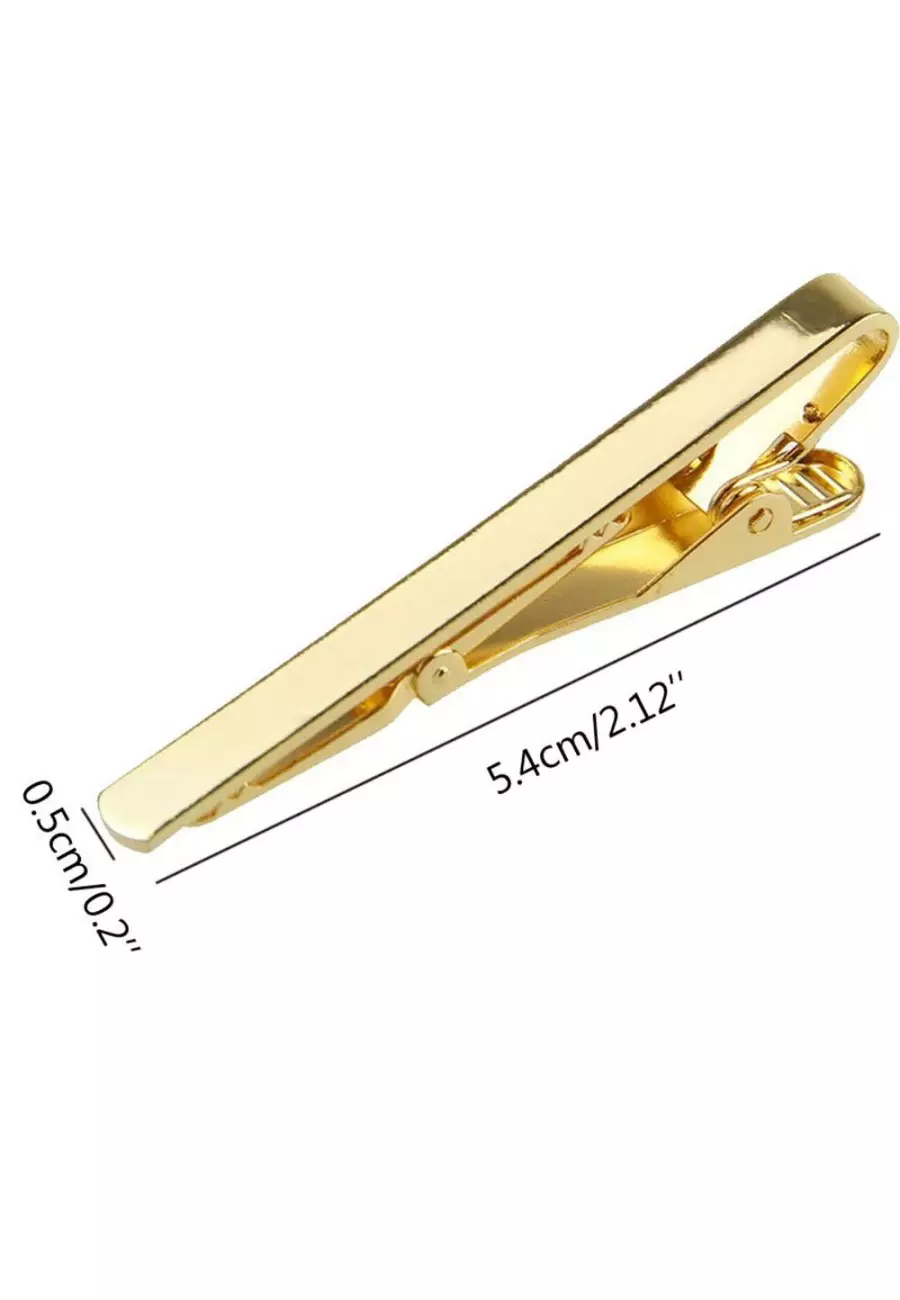 houseofcuff penjepit dasi pin tie jepit dasi polos silver