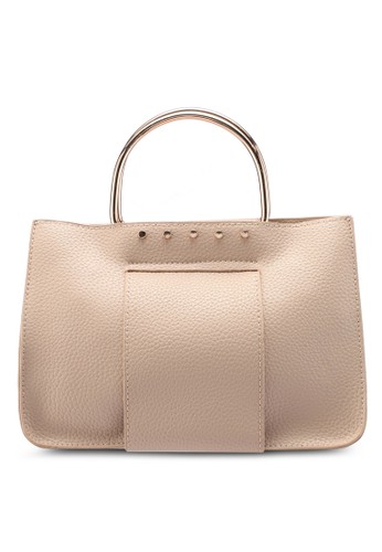 Jual Perllini&Mel Faux Leather Satchel Top Handle Bag 