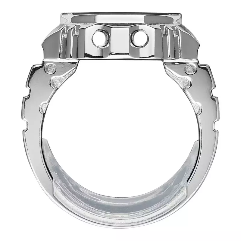 Jam Tangan Unisex Casio Ring Watch CRW-001-1JR 50Th Anniversary Digital Dial Metal Band