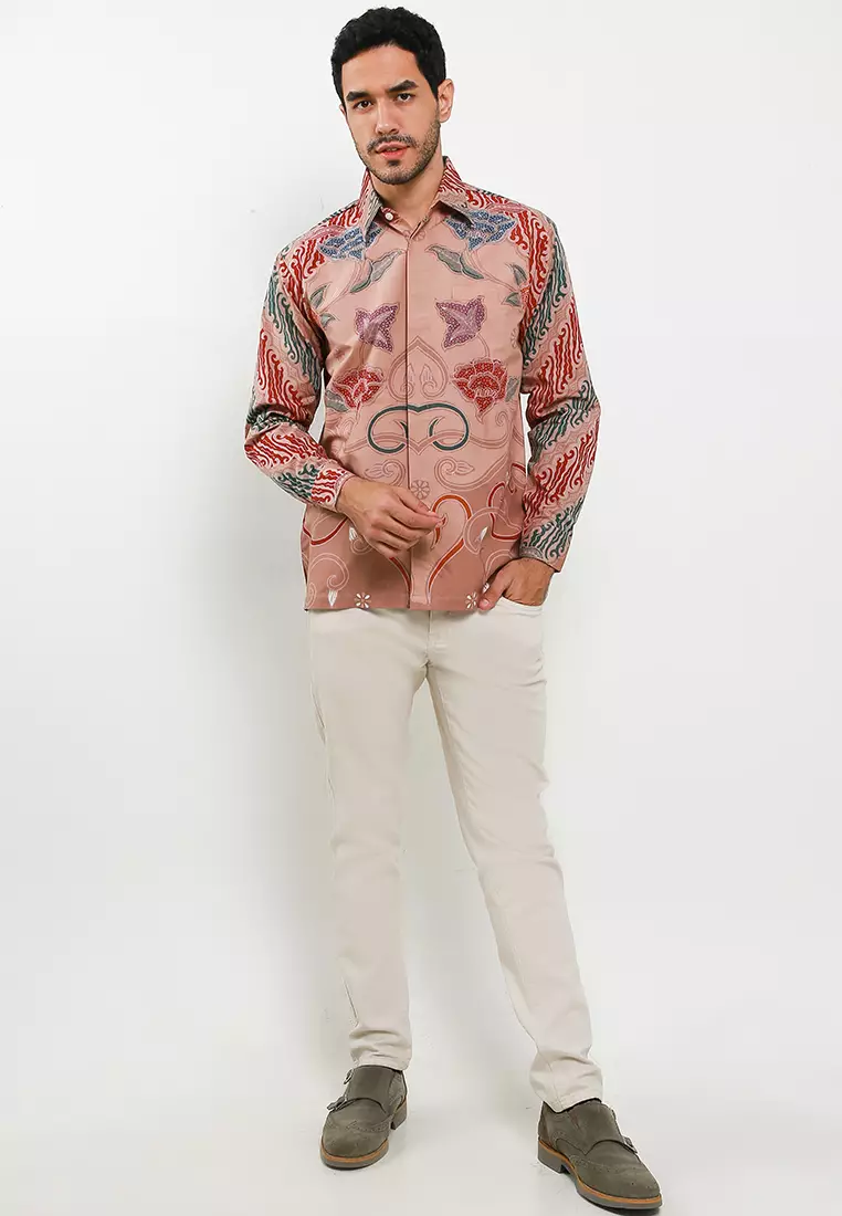 Harjaya Kemeja Batik Tulis Premium Pria Casual Modern Lengan Panjang