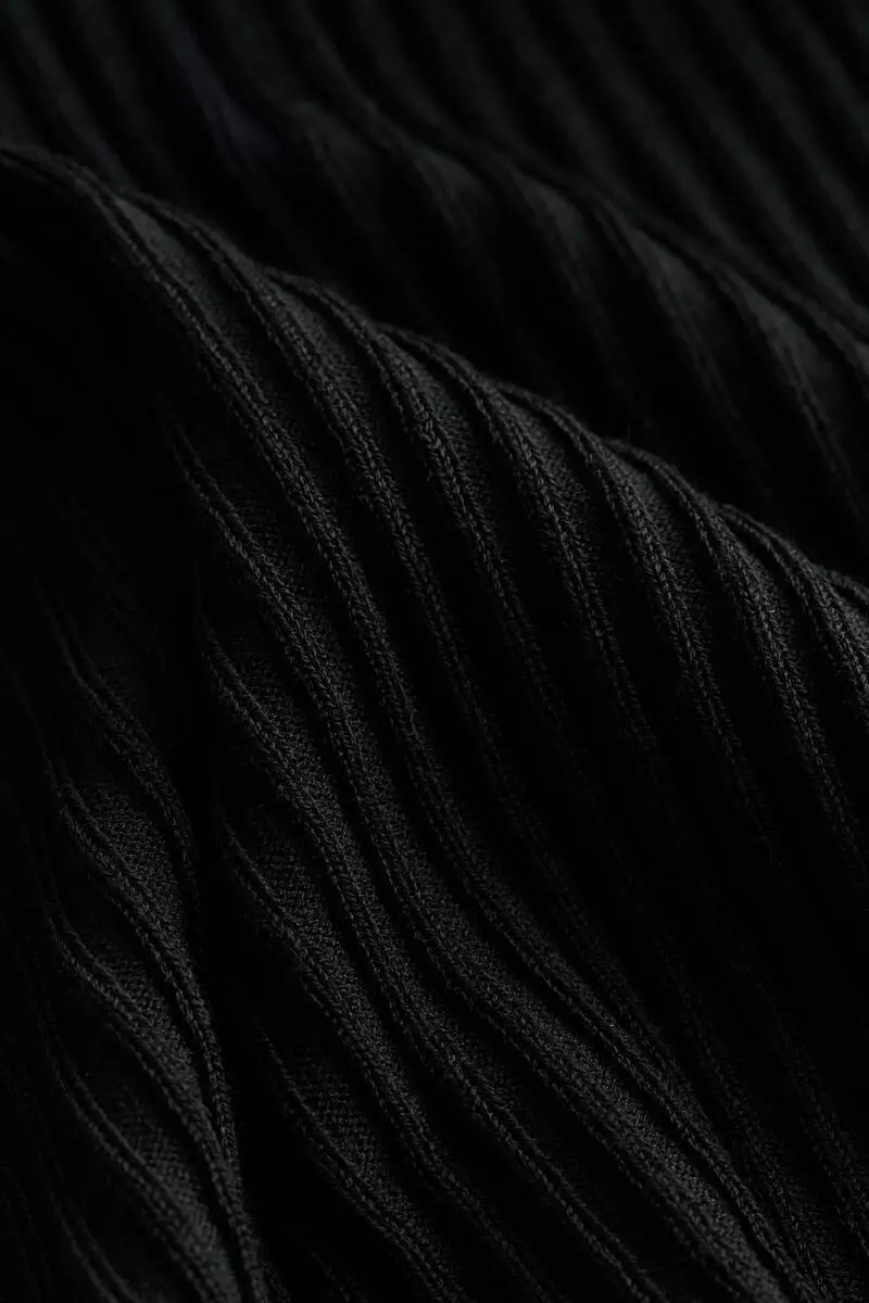 Rib-knit turtleneck dress