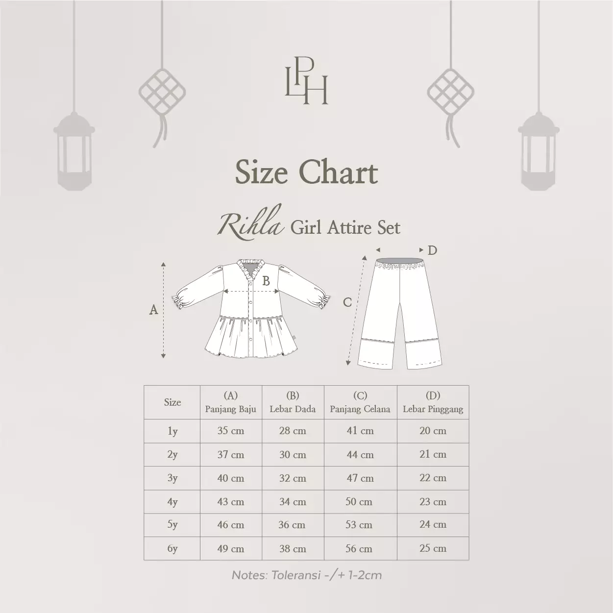 Little Palmerhaus - Baju Lebaran 2026 - Rihla Girl Attire Set (Setelan Baju Muslim Anak Perempuan) Green