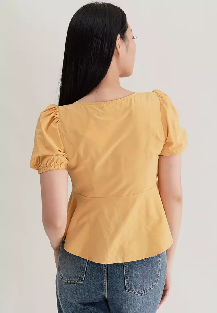 V领前隐形拉链上衣