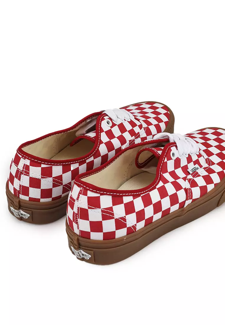 VANS★AUTHENTIC★兼用★FAT LACE CHECKER RED VANS Authentic Fat Lace Checker RED men's shoes VN000CRTCJH