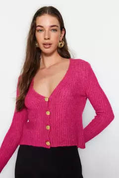 Fuchsia cardigan clearance sweater