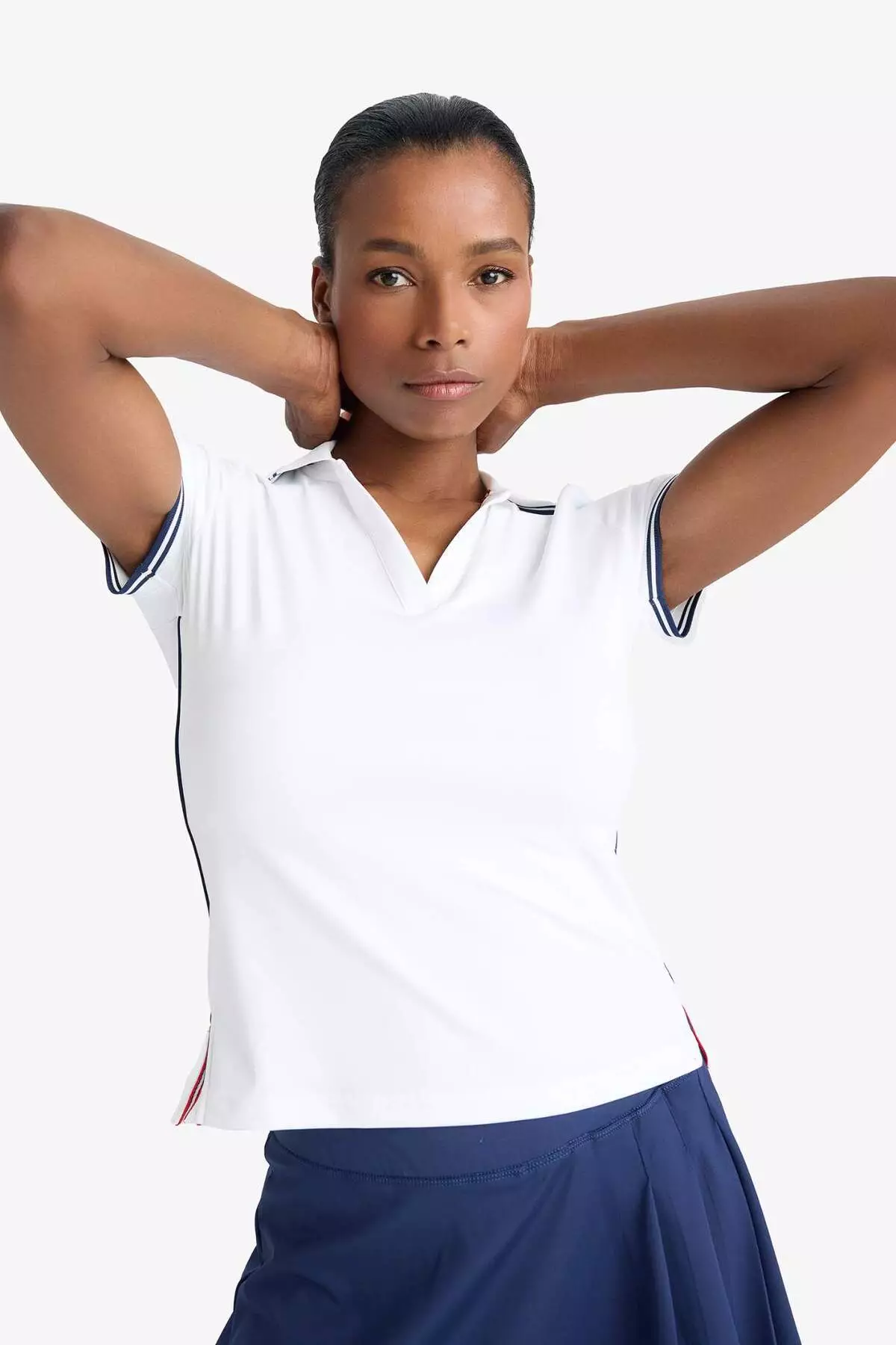 Defactofit Standard Fit Polo Neck Athlete Short Sleeve T-Shirt D9300Ax25Sp