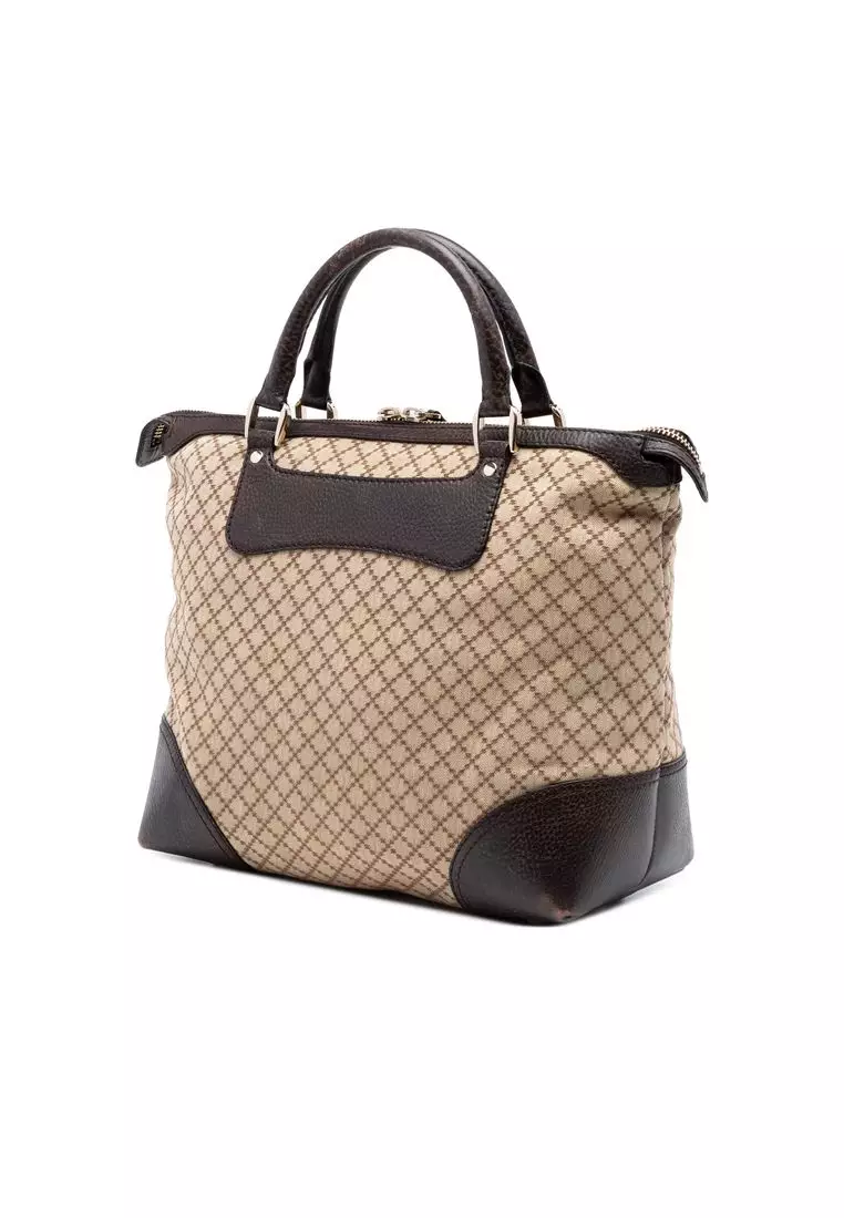 Pre-Loved Gucci Diamante Canvas Catherine Tote