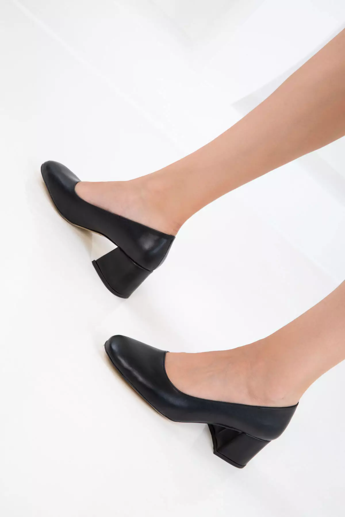 Black Women'S Classic Heeled Shoes 20808