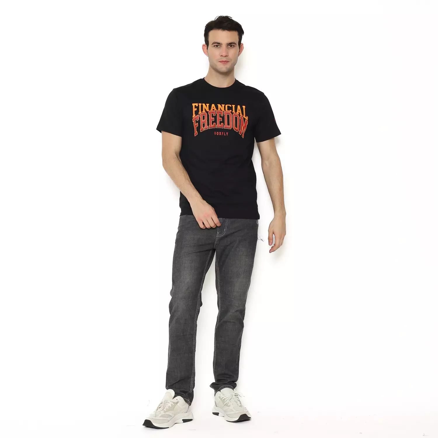 Voxfly Kaos Lengan Pendek Pria Financial Freedom Men Tee Planet Surf