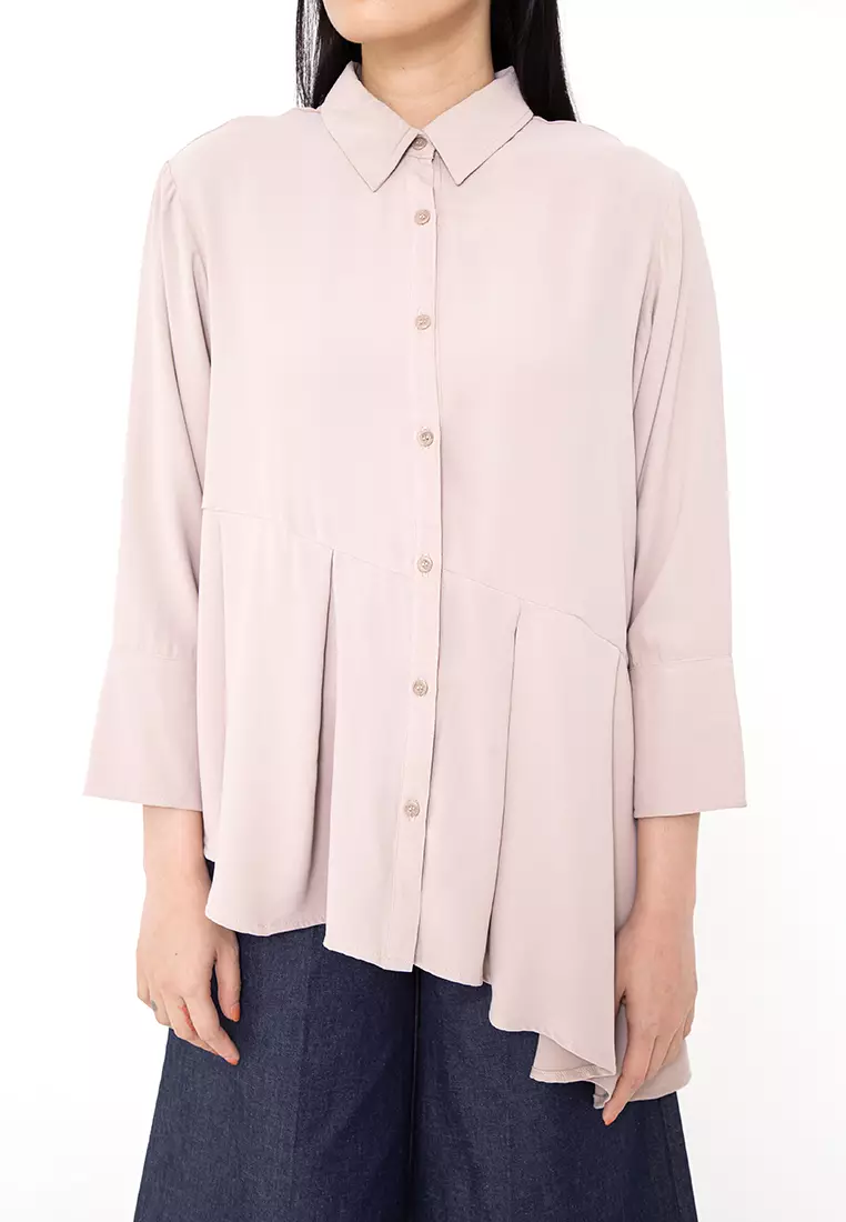 BOWN - Filippa Asymmetric Shirt Oatmeal