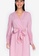 ZALORA BASICS pink Balloon Sleeve Dress with Tie 161DBAA2CBC38AGS_3