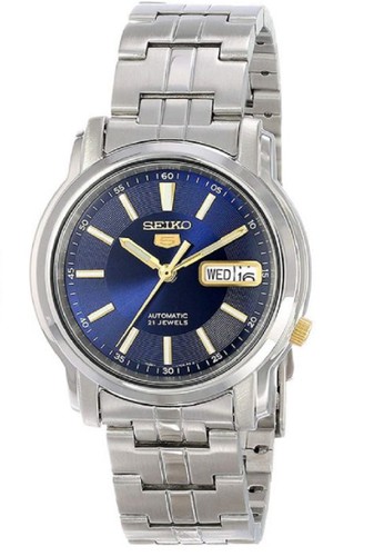 Jual Seiko Seiko 5 Automatic 21 Jewels Blue Dial Snkl79k1 Stainless Steel Silver Original Zalora Indonesia