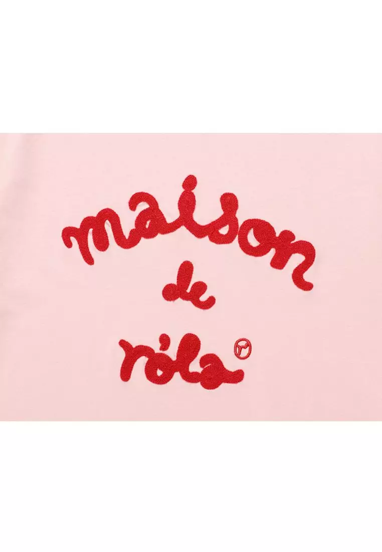 Maison De Rola Embroidery T-Shirt Pink