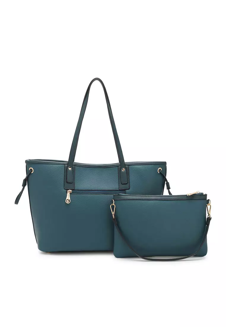 2-in-1 Tote Bag & Top Handle Bag - Blue