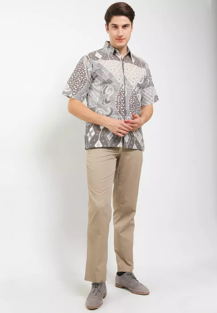 Horace Kemeja Batik Premium Pria Casual Modern Lengan Pendek