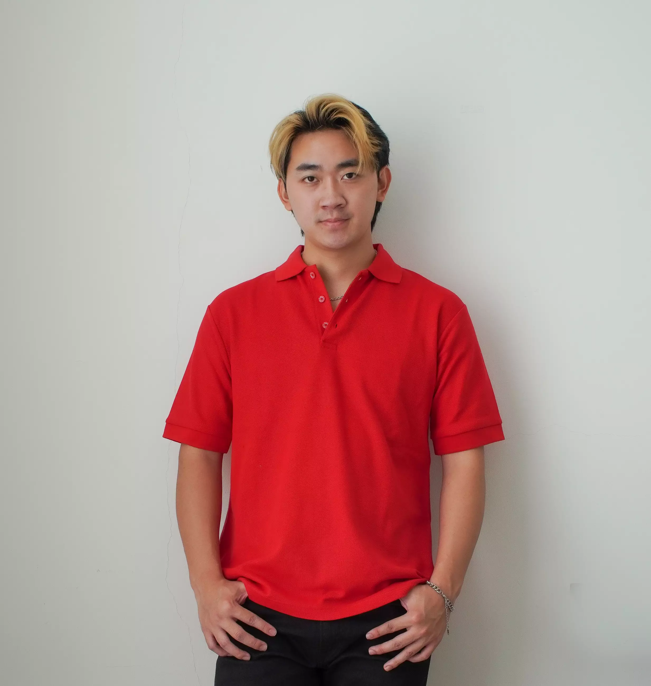 Andre Michel Kaos Polo Shirt Lengan Pendek Merah 233-33