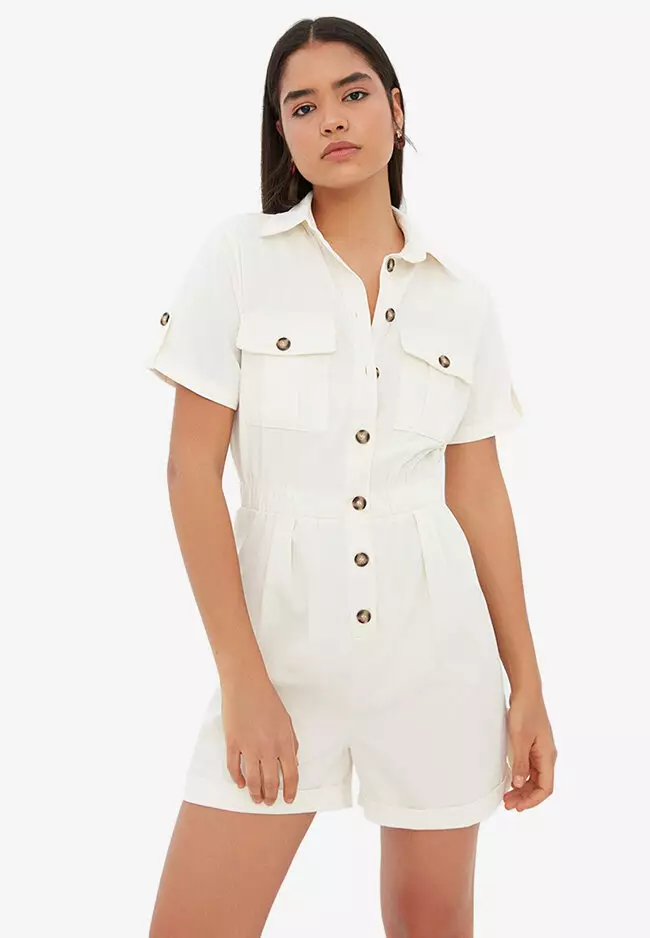 White utility playsuit online
